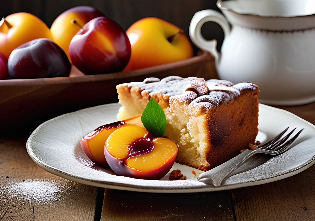 Plum-Apple Cake