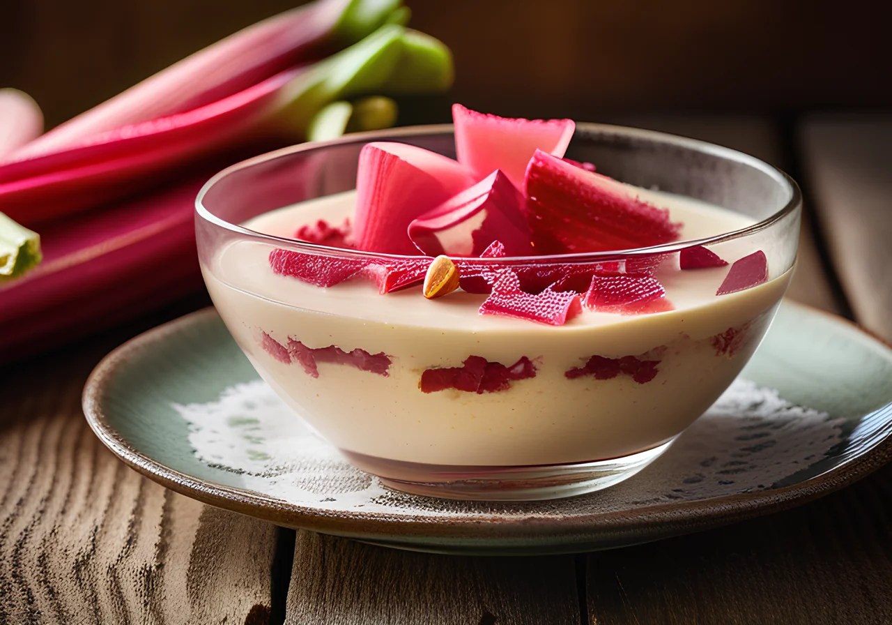 Ginger-Rhubarb Cream in English Style