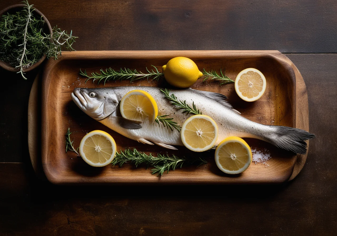 Loup de mer in Salzkruste