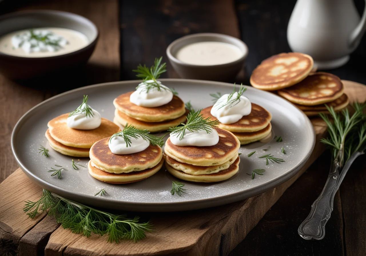 Mini Pancakes with Mackerel