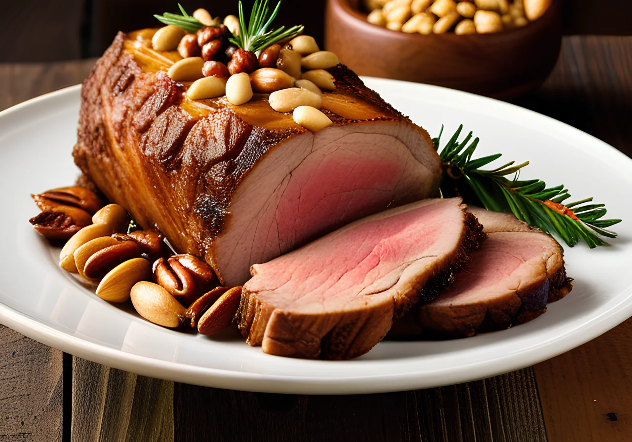 Brazilian-Style Veal Roast with Pine Nuts