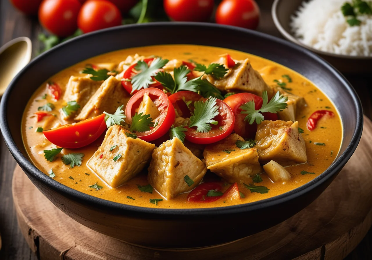 Curry of Stockfish with Tomatoes and Onions