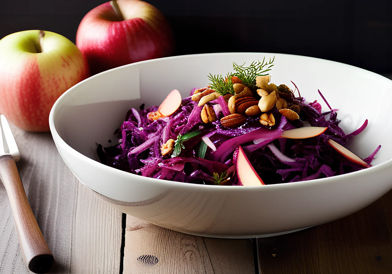 Colorful Red Cabbage Salad