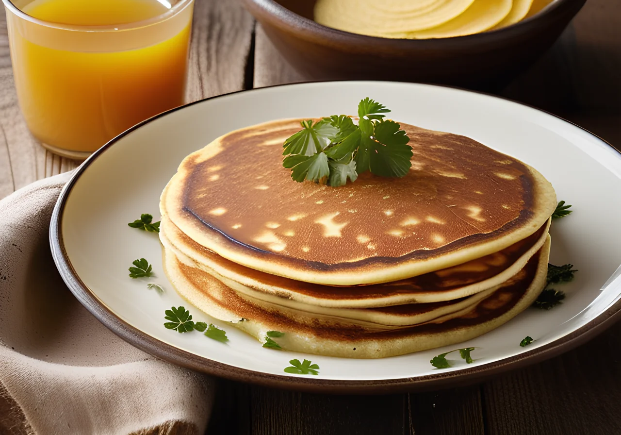 Vegetable Broth with Pancake Strips