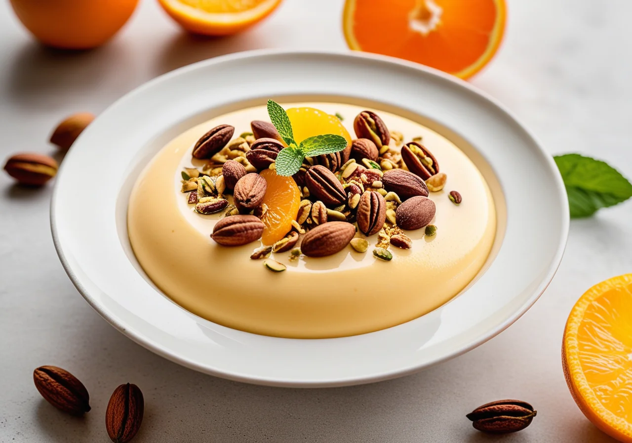 Orange Yogurt with Pistachios