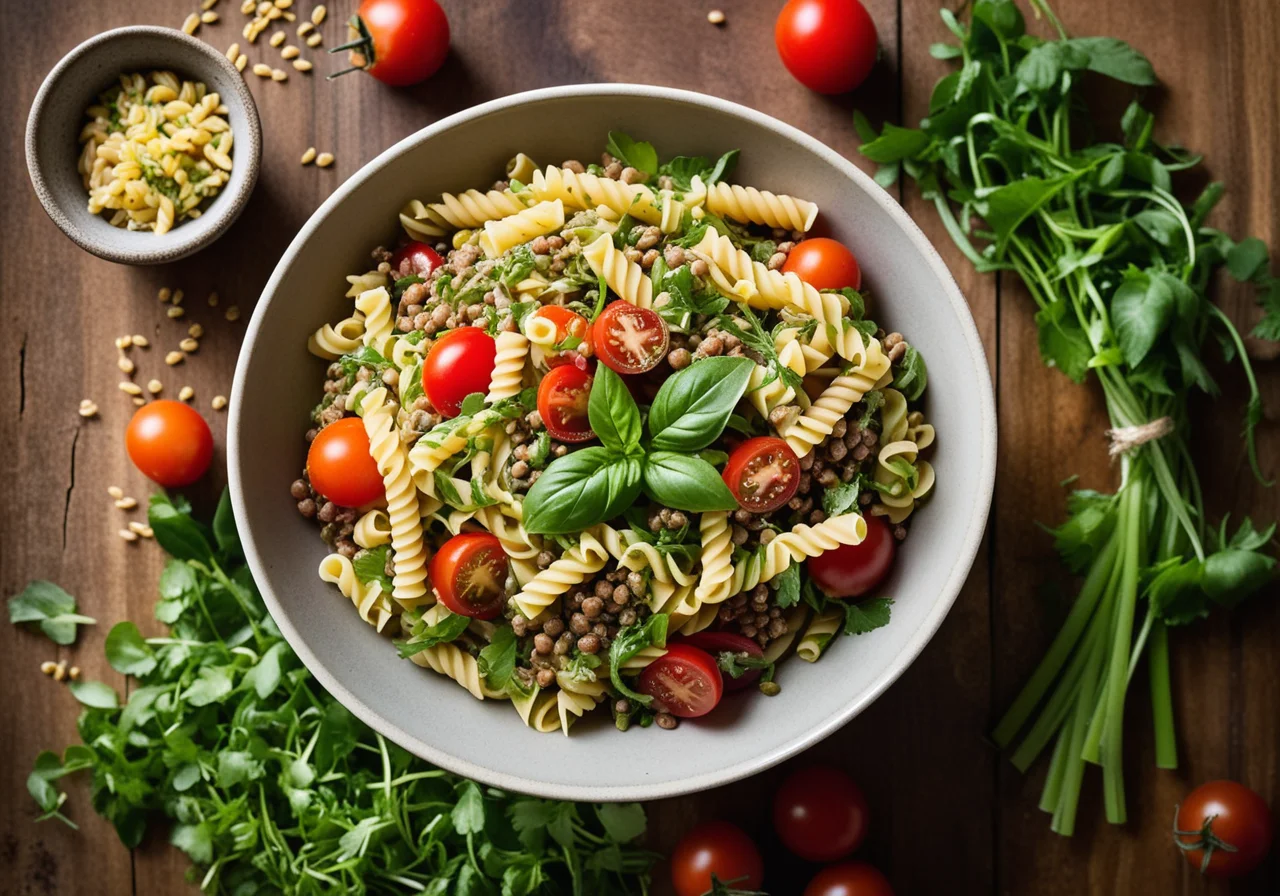 Lentil Salad with Pasta