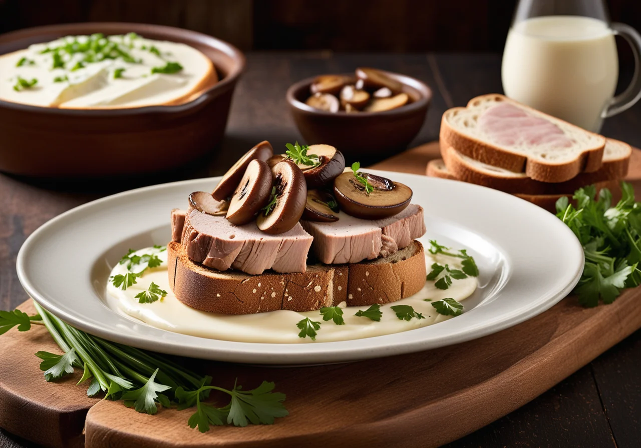 Baked Toast with Pork Tenderloin