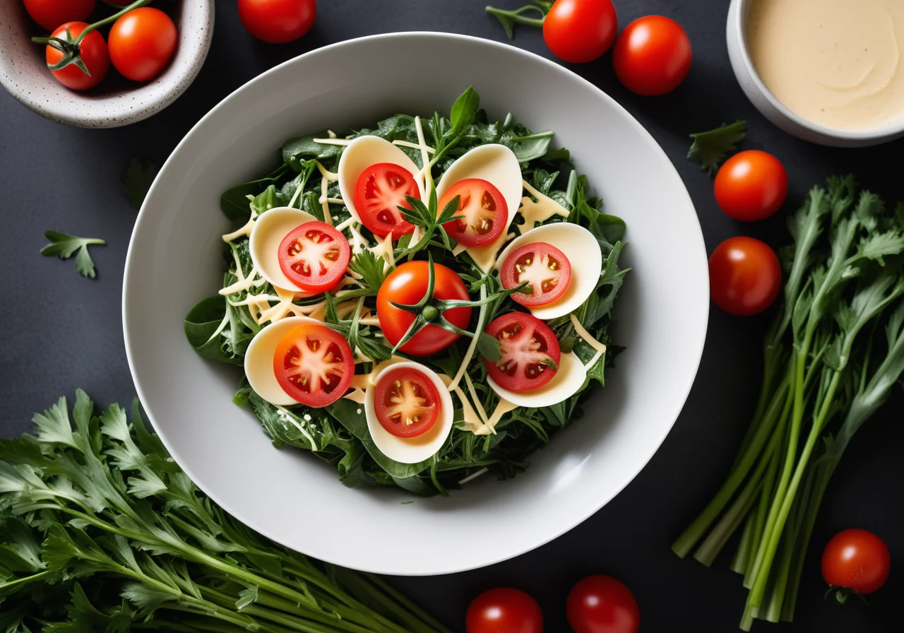 Salad with Cream Cheese Chives Bites
