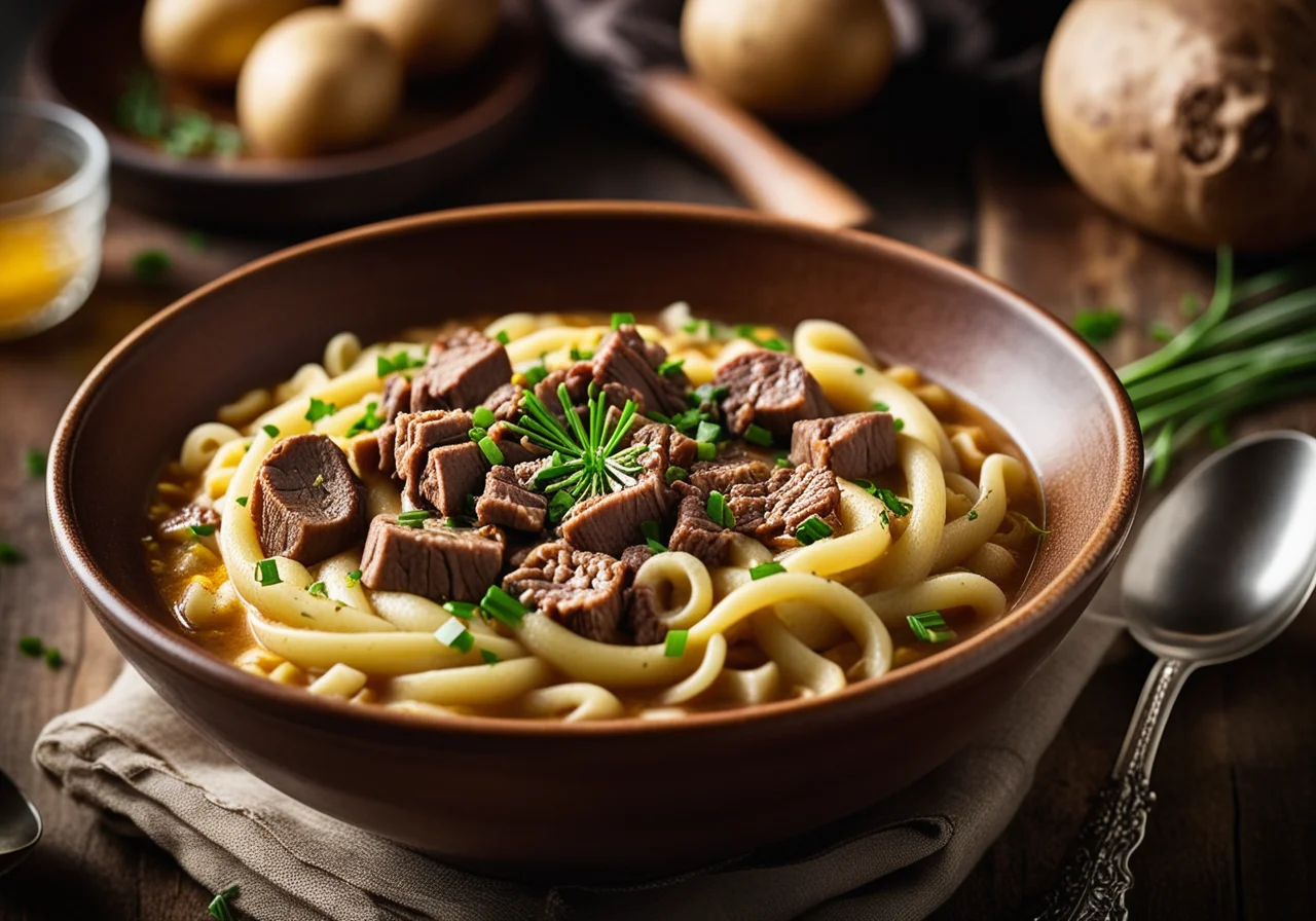 Potato Spätzle Stew (Gaisburger Marsch)