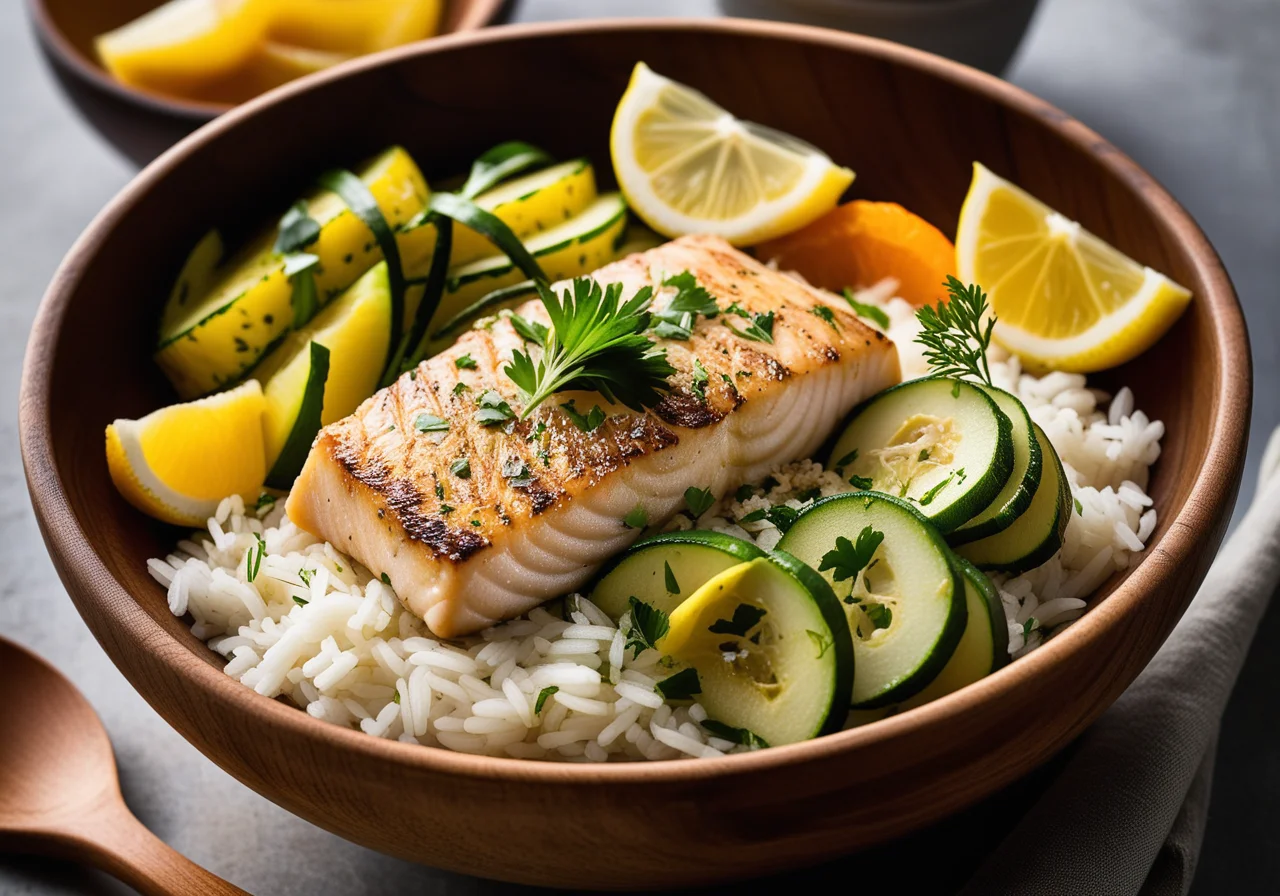 Fish and Vegetable Pot with Rice