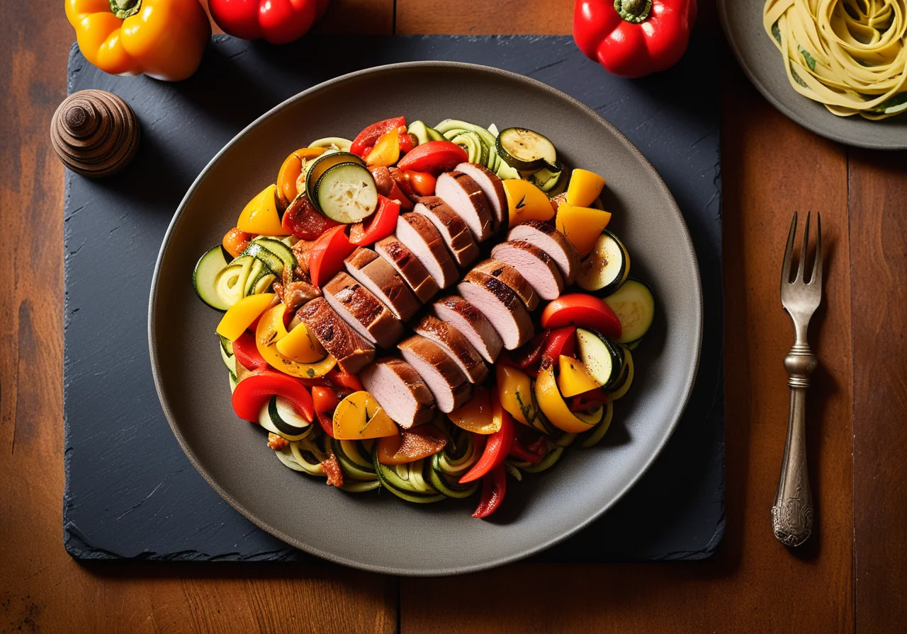 Rabbit Tenderloin with Vegetables