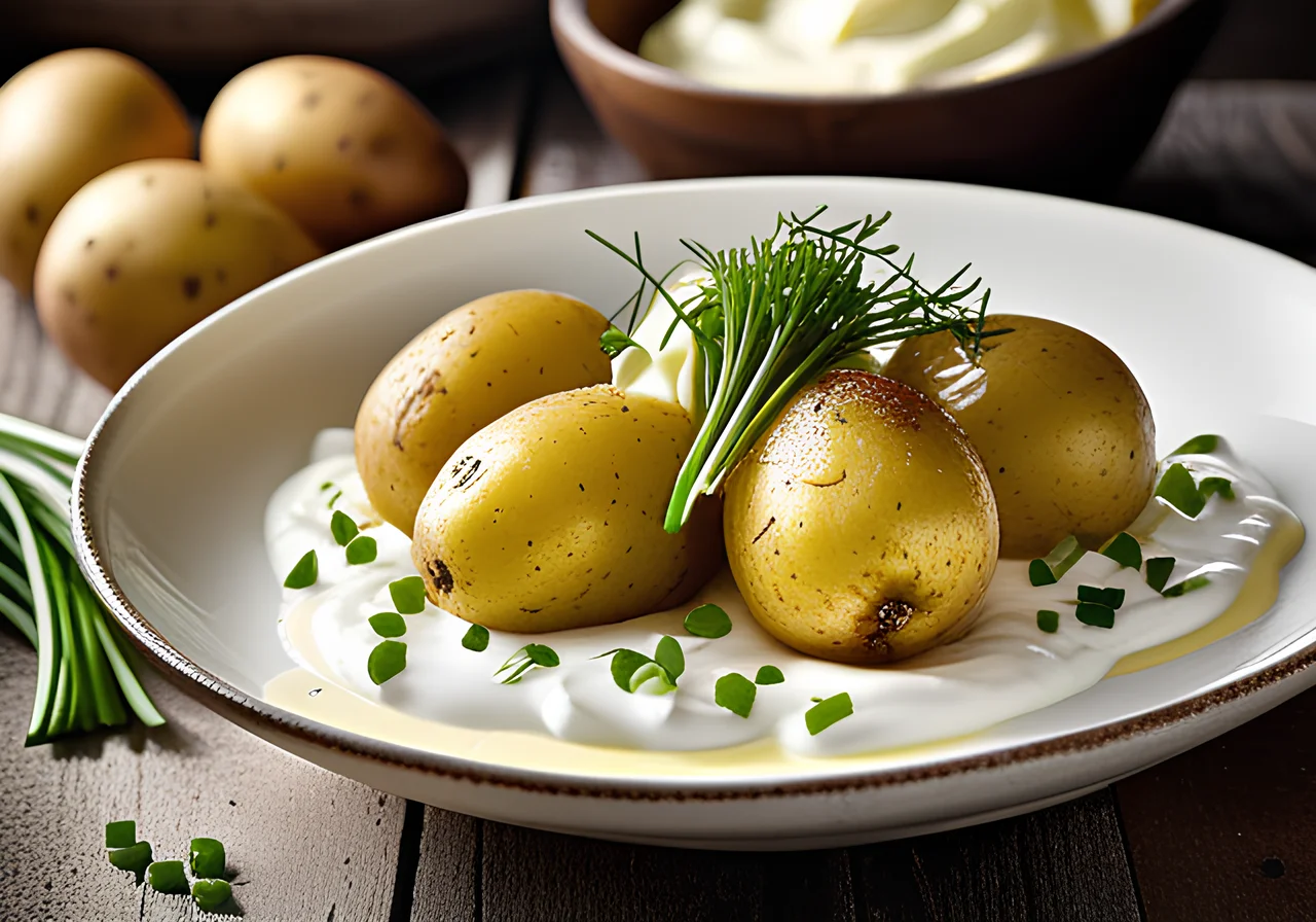 Boiled Potatoes with Quark