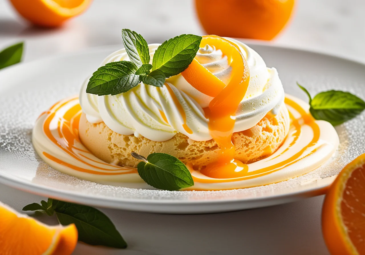 Orange Ice Cream with Ginger