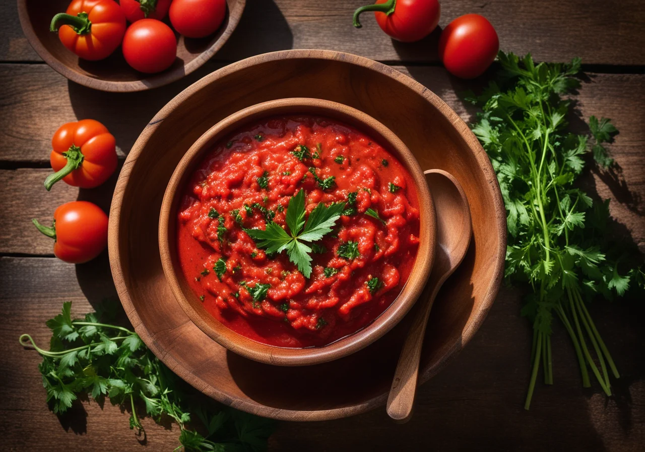 Tomato Pepper Sauce with Parsley