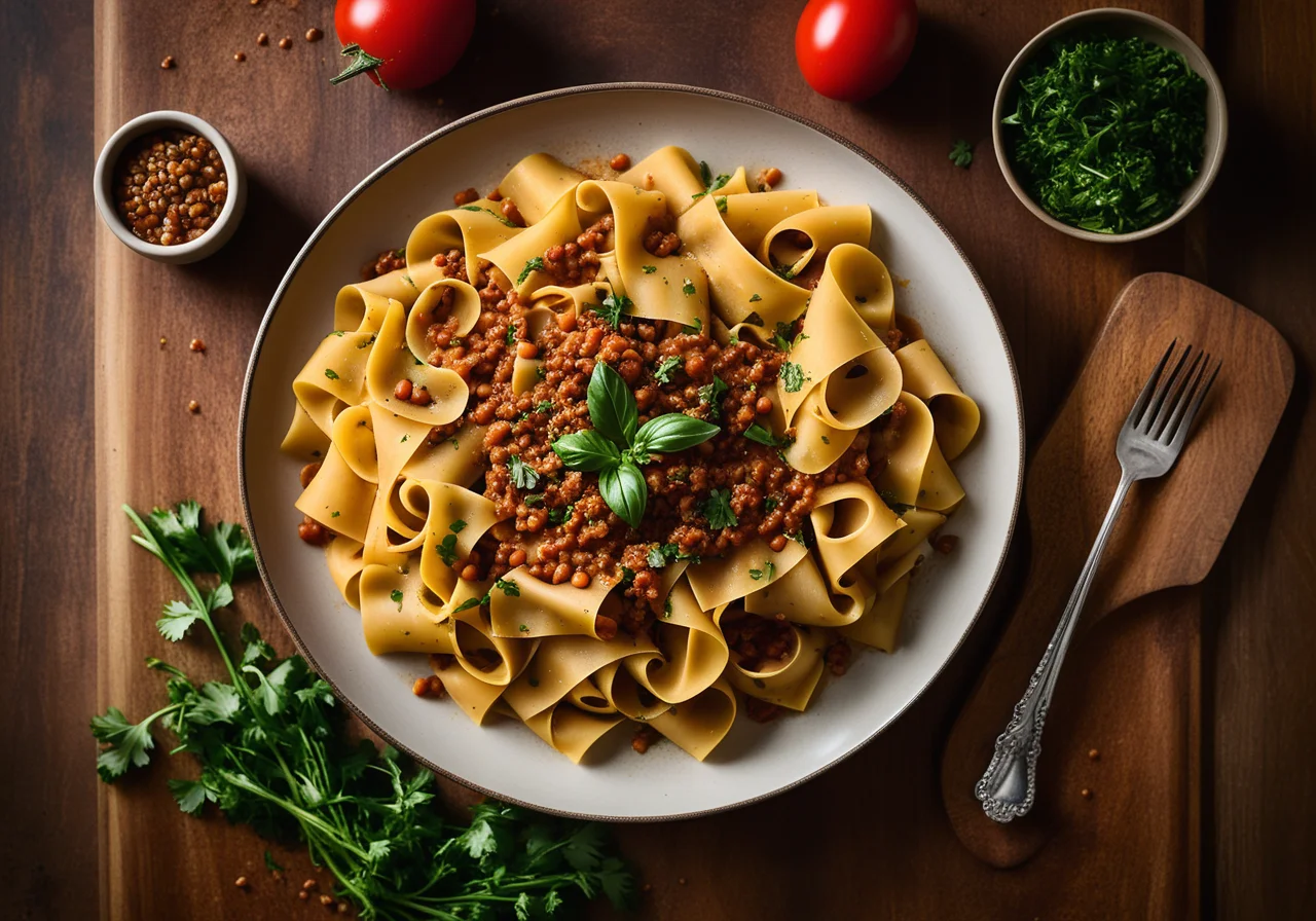Pasta with Spicy Lentil Sauce