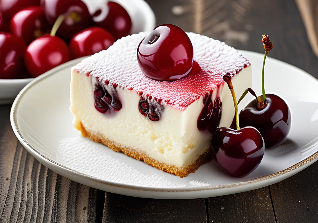 Cream Cheese Cake with Sour Cherries