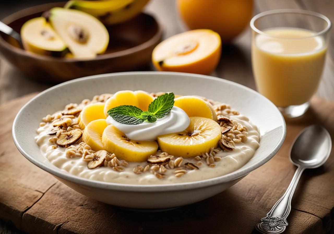 Oatmeal with Banana and Yogurt