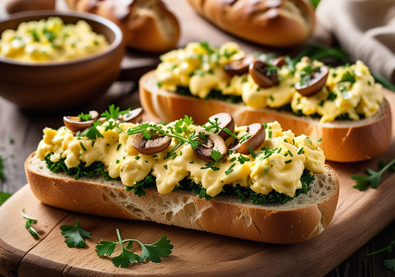 Krause Glucke with Scrambled Eggs on Toast