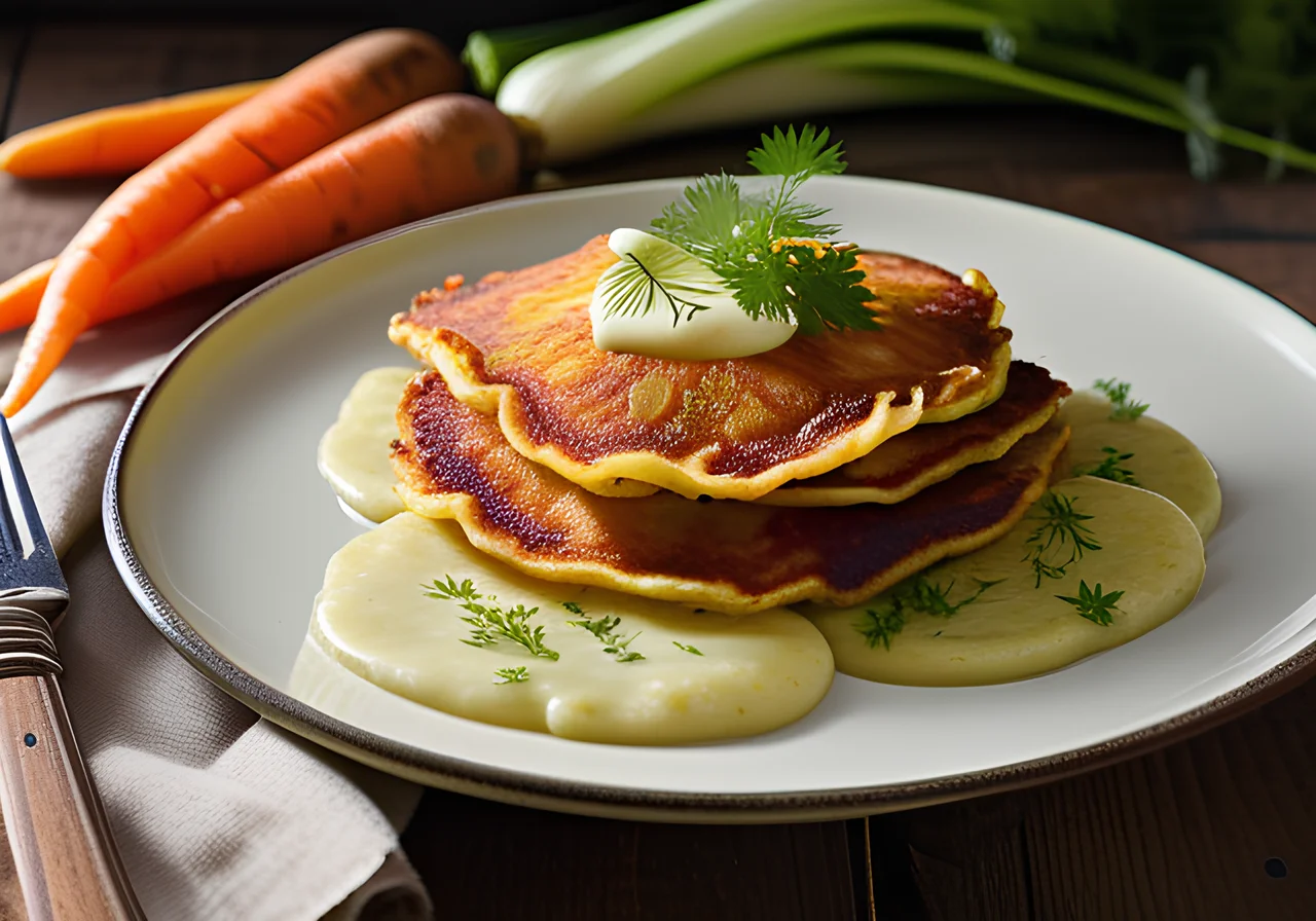 Potato Pancakes with Vegetable Filling