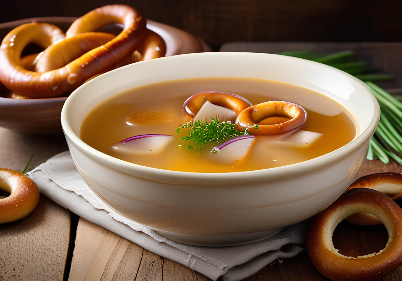 Bavarian Pretzel Soup
