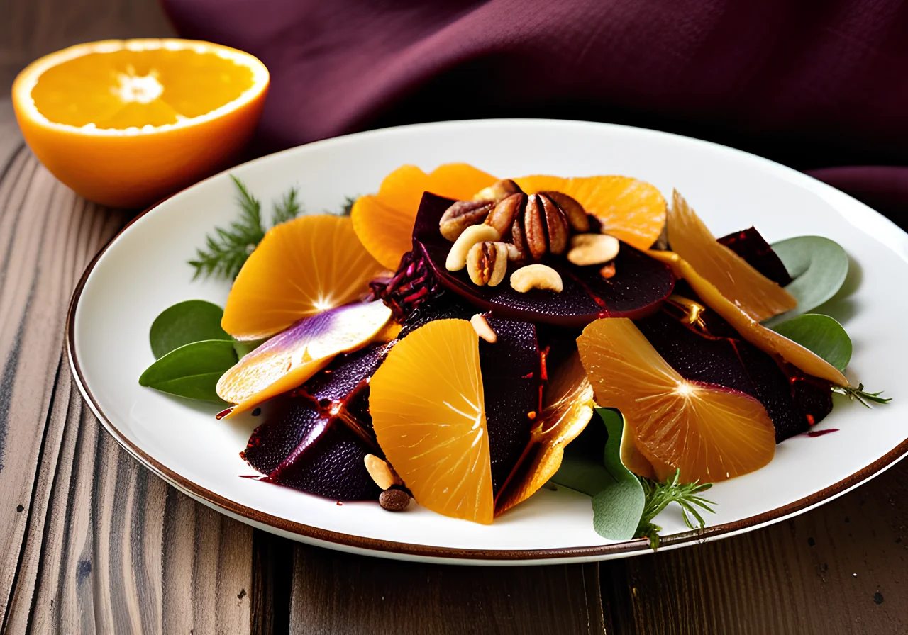 Field Salad with Jerusalem Artichokes and Chocolate Orange Dressing