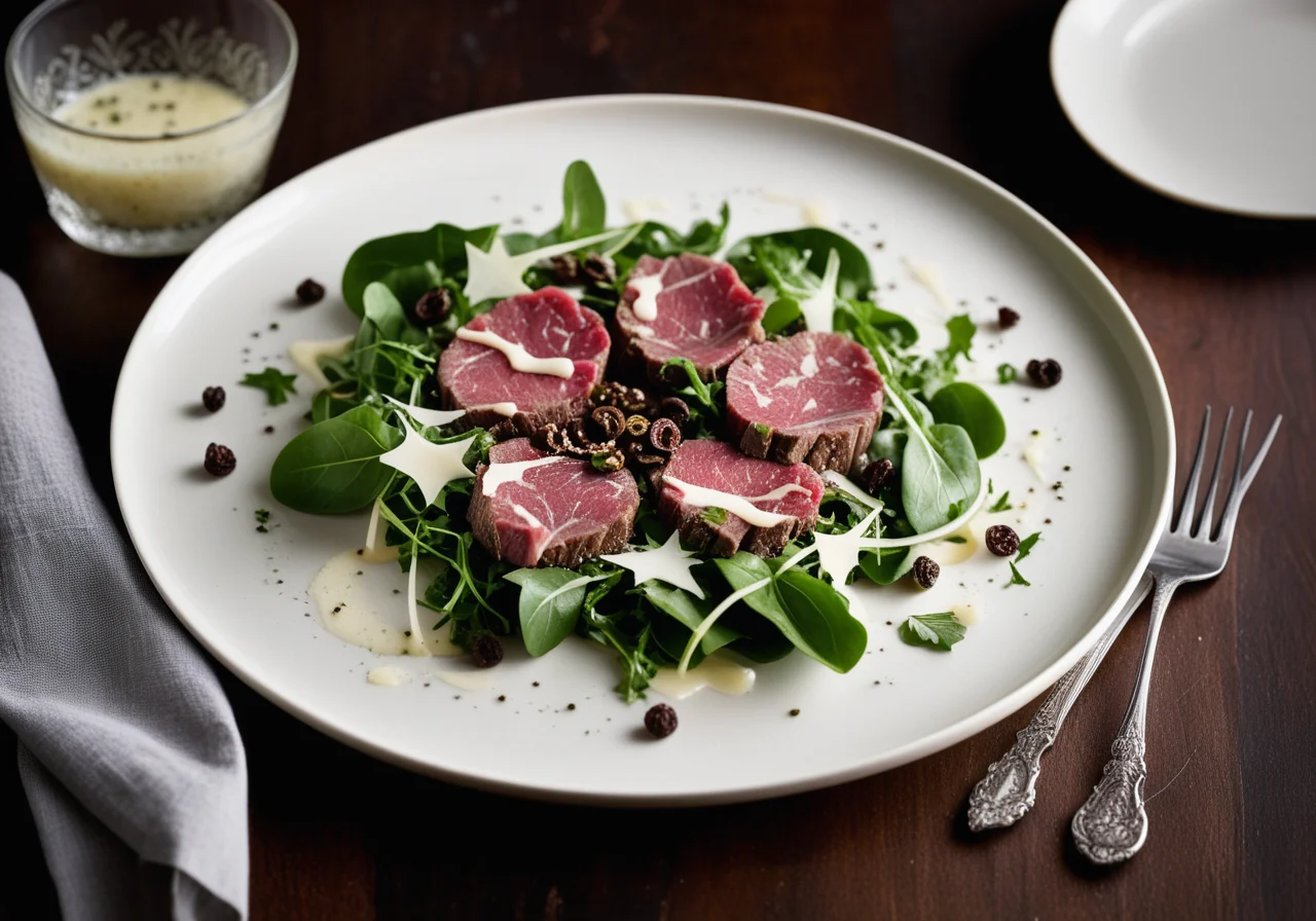 Carpaccio with Capers and Parmesan