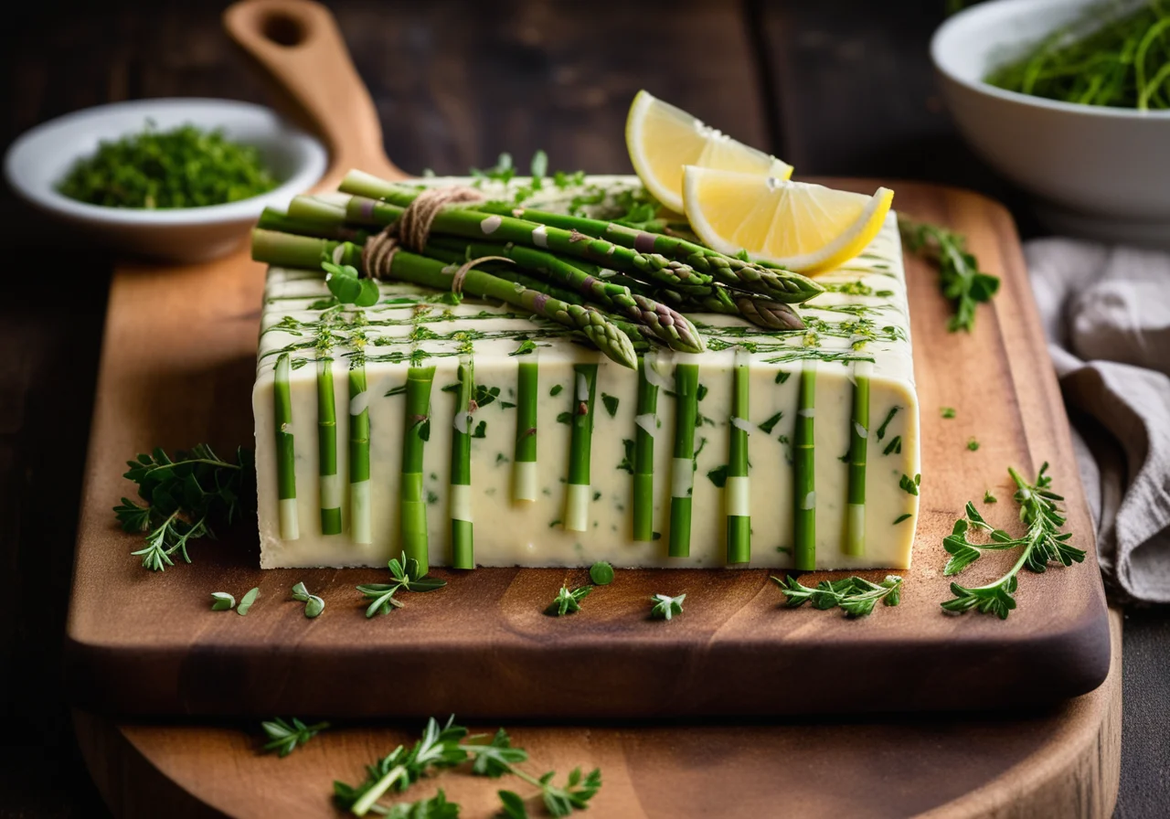 Terrine with Asparagus and Green Salad