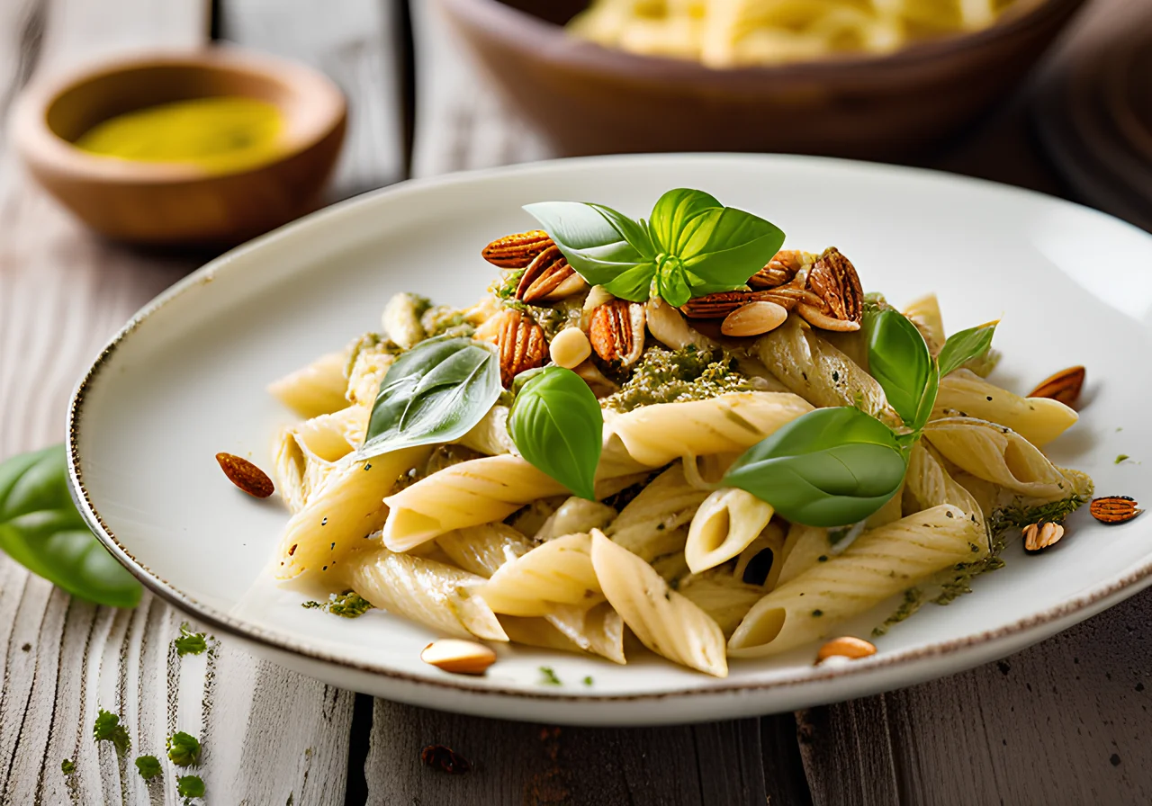 Pasta with Almond Pesto