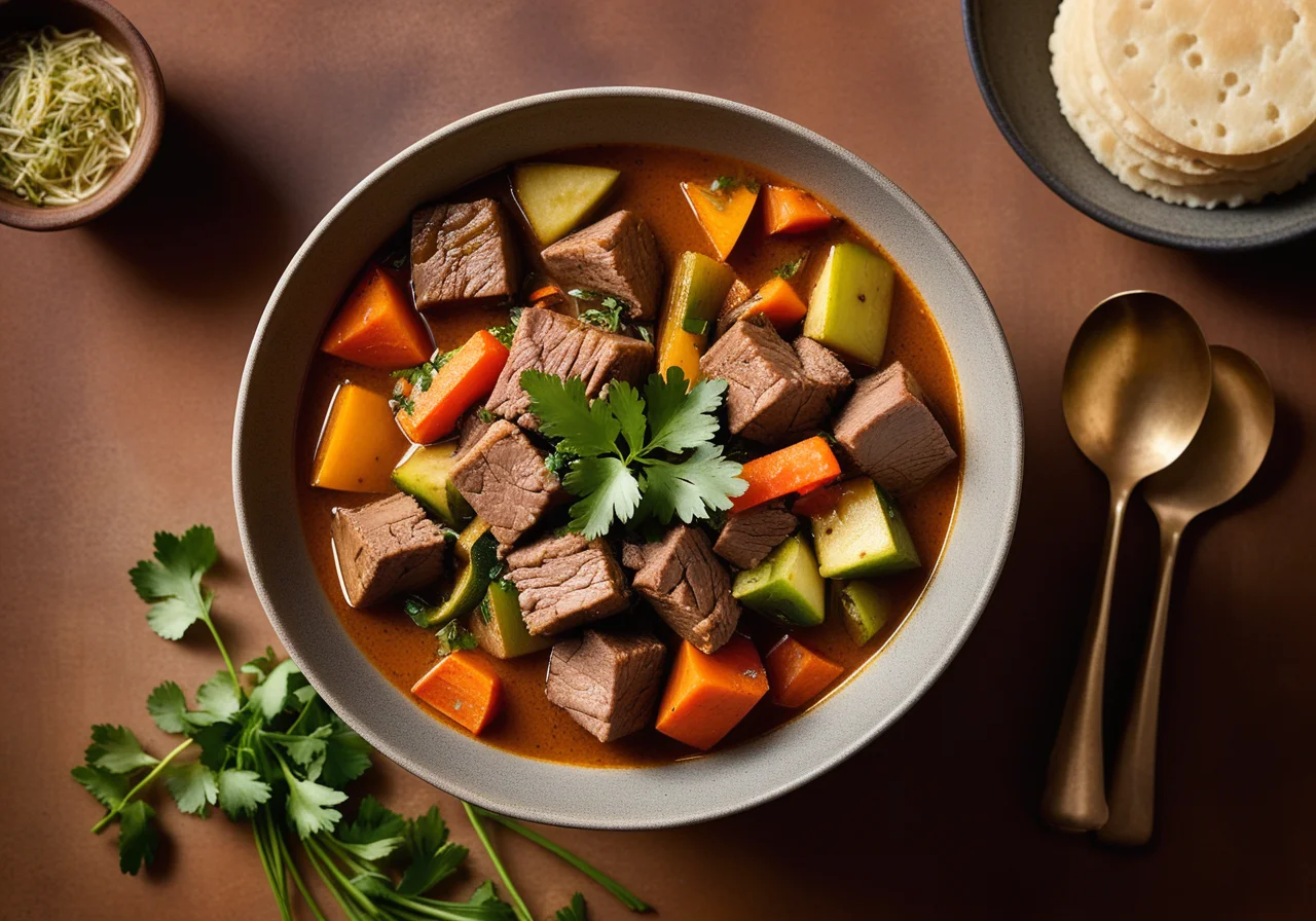 Arabian Lamb Stew with Carrots and Zucchini