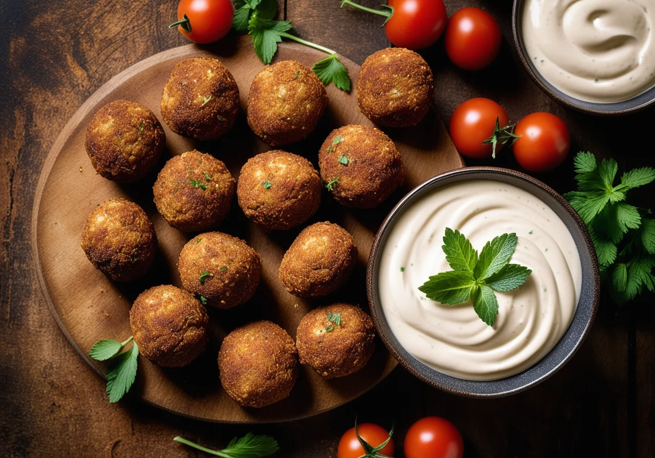 Falafel with Yogurt Dip
