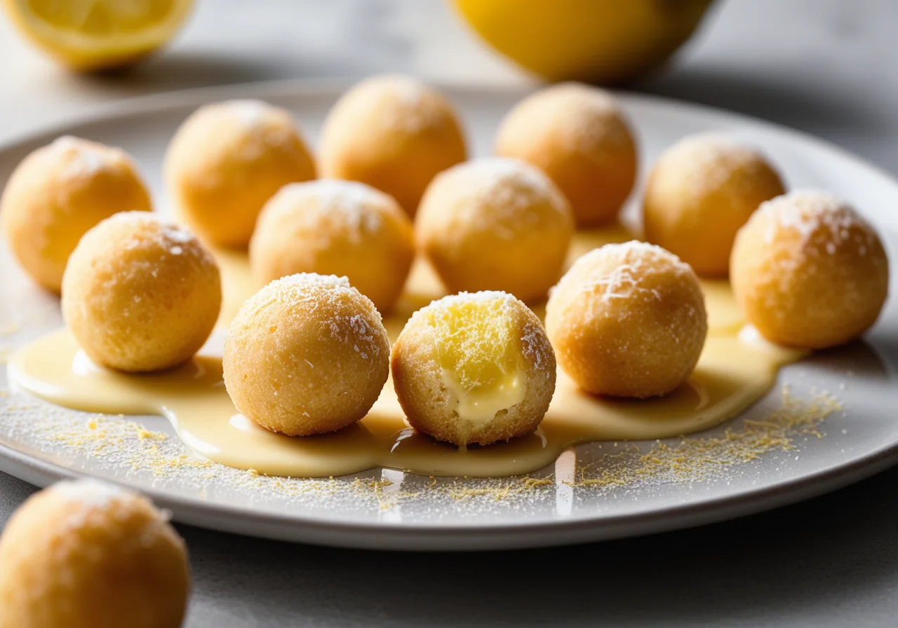 Lemon Cream Cheese Balls with Parmesan