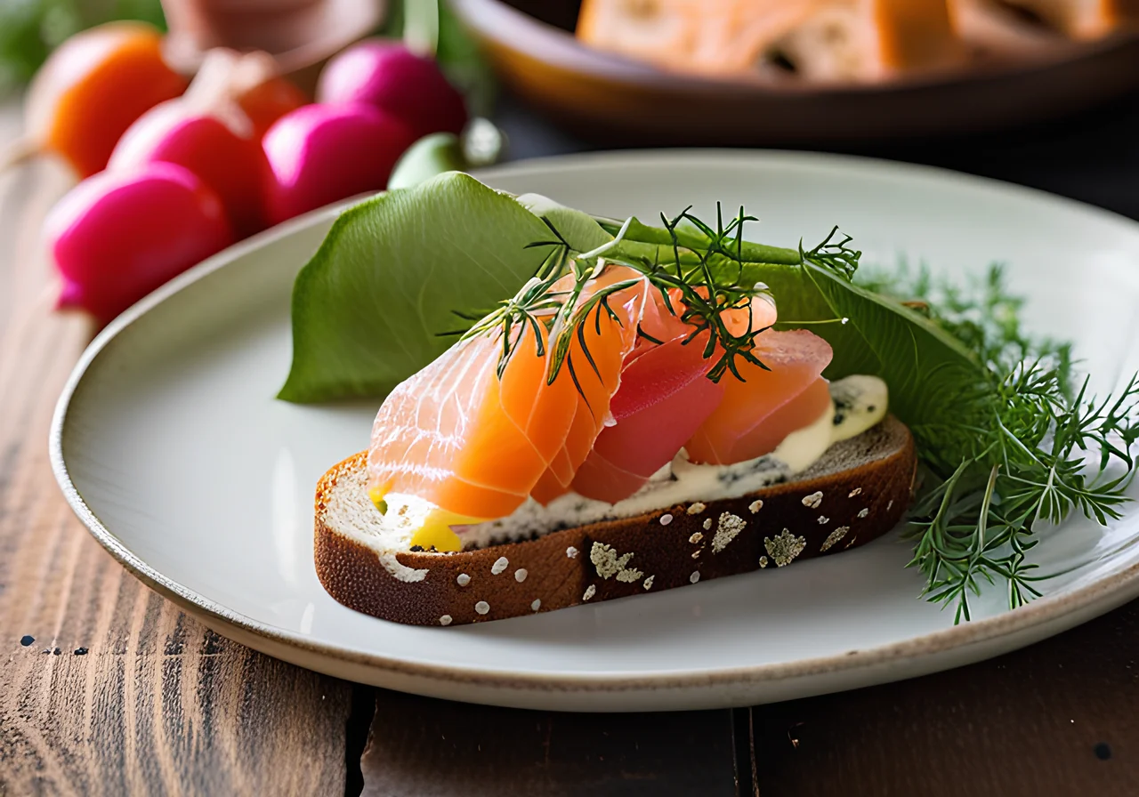 Smørrebrød with Smoked Salmon