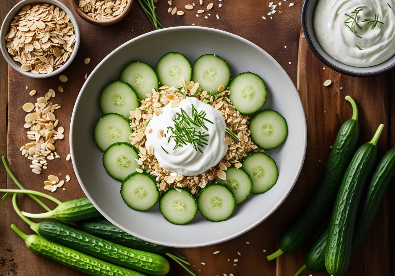 Cucumber with Yogurt Grain Flakes