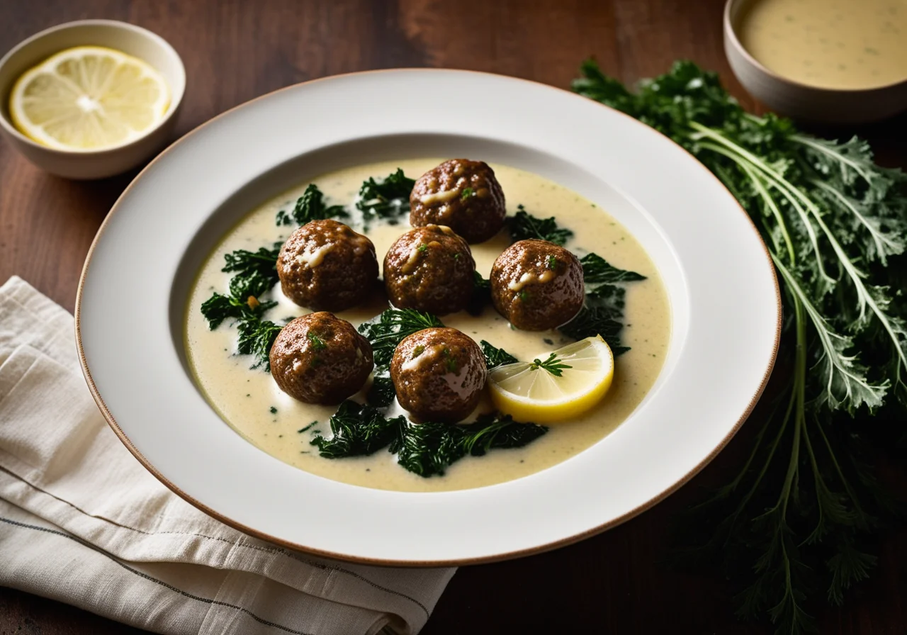 Kohl Soup with Meatballs