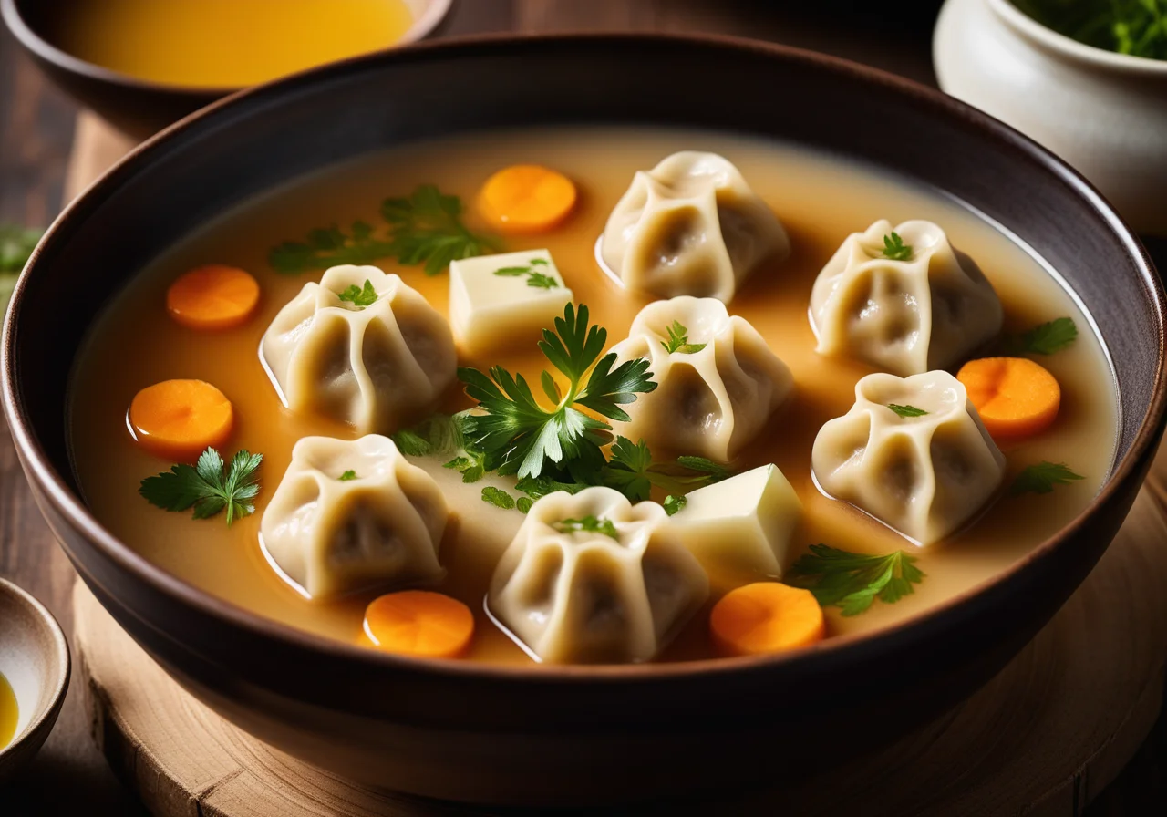 Broth with Dumplings Made from Matze