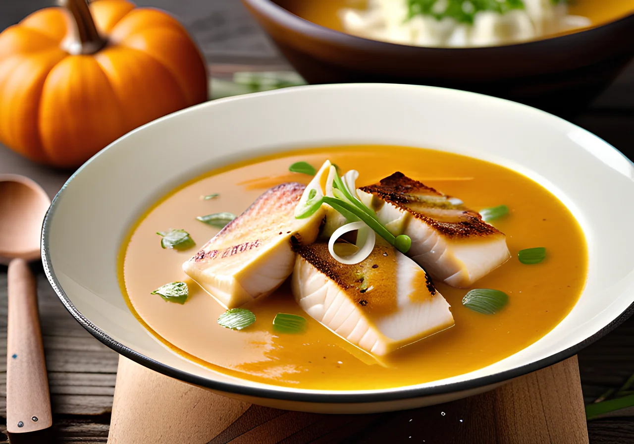 Pumpkin Soup with Fish