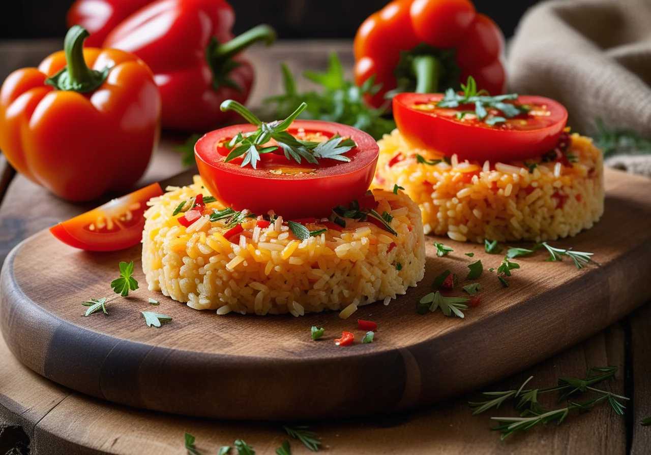Rice Patties with Spicy Vegetables