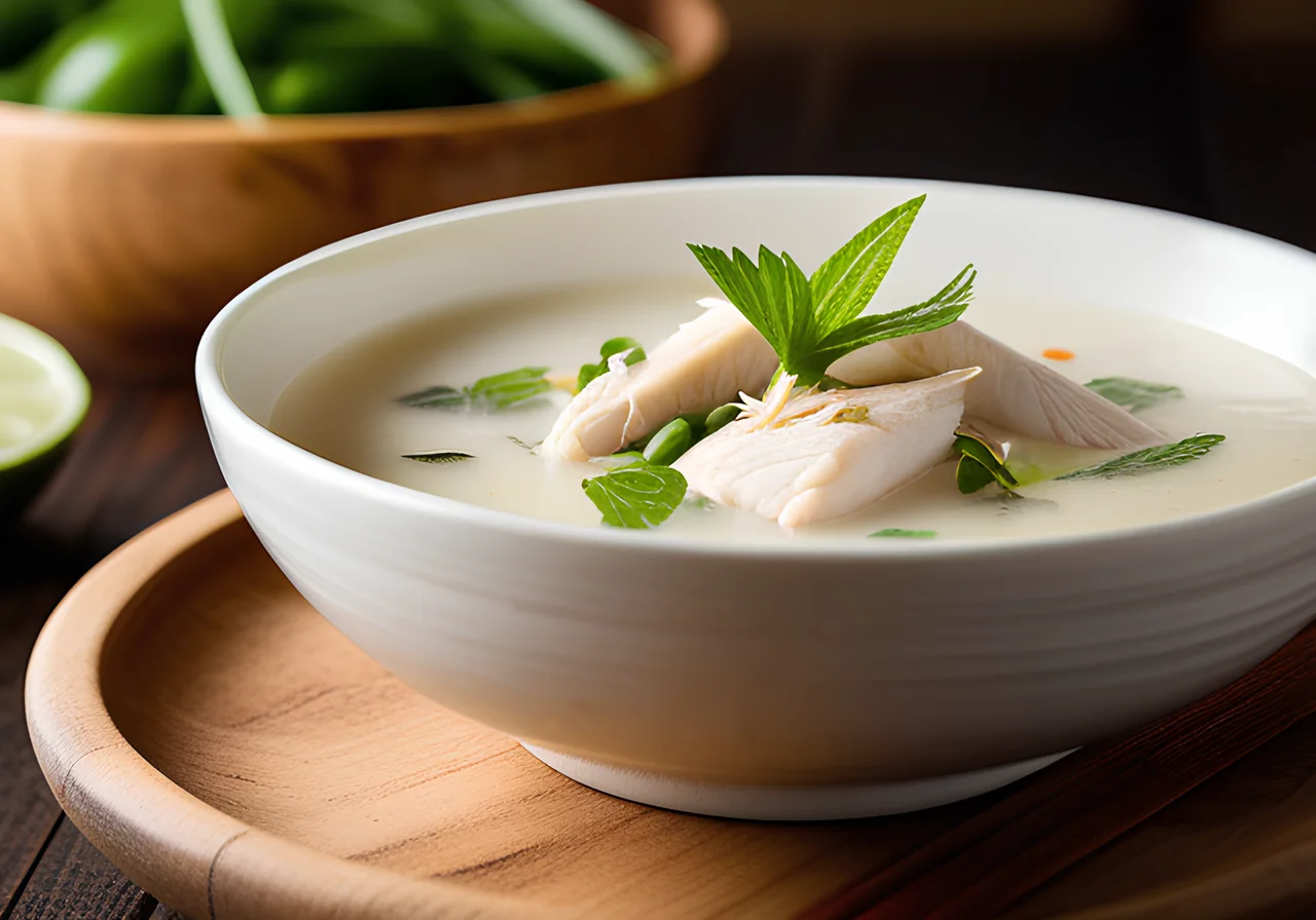 Coconut Chicken Soup with Sprouts