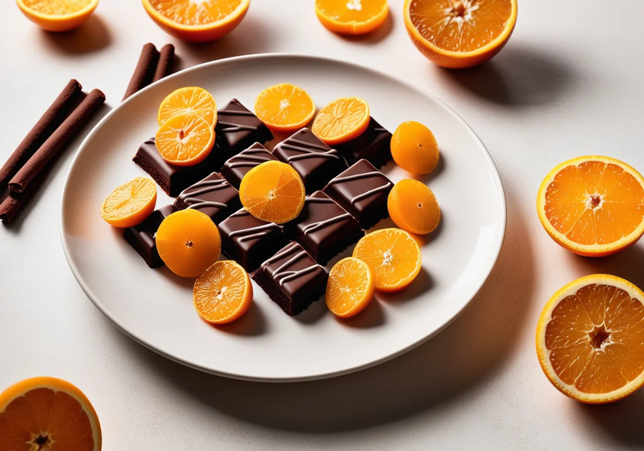 Orange Sticks in Chocolate Coating