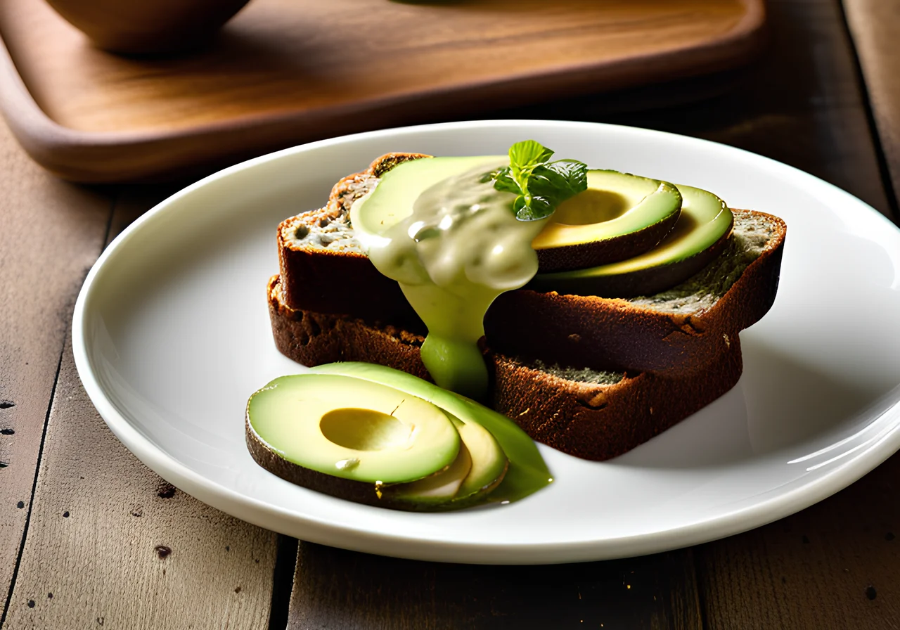 Nut Bread with Avocado Spread