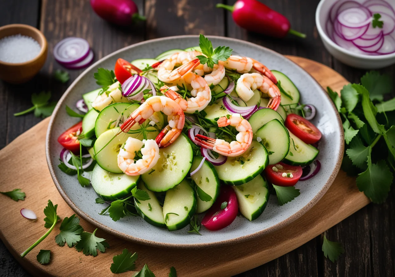 Zucchini Salad with Shrimp