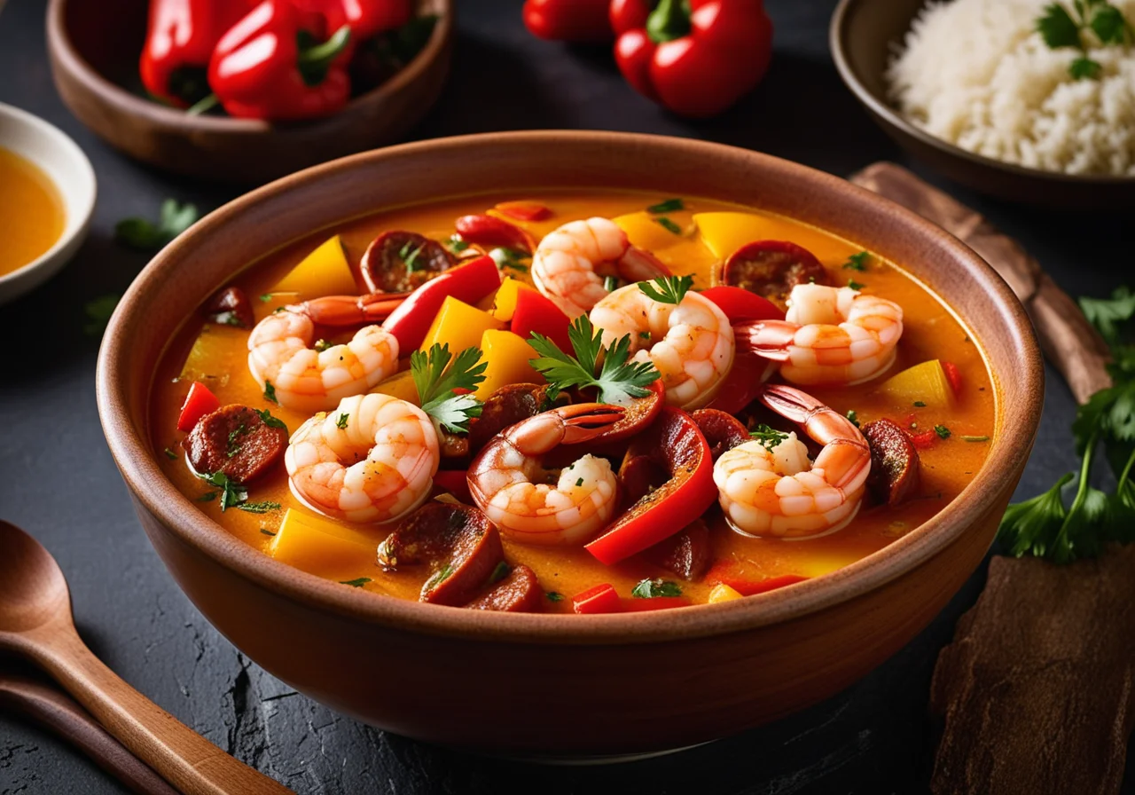 Shrimp Stew with Chorizo and Saffron