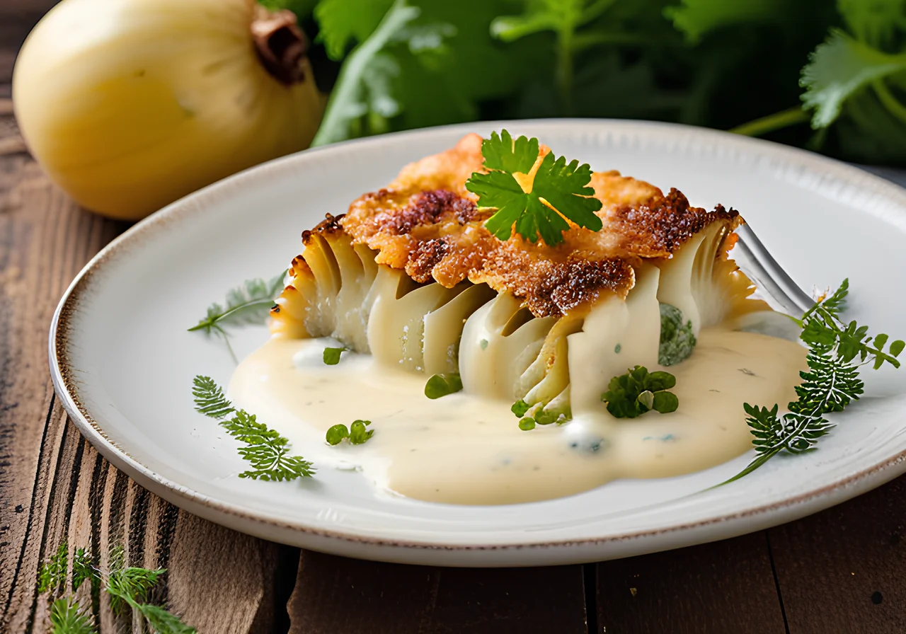 Kohlrabi Gorgonzola Gratin