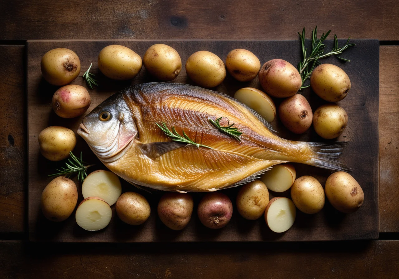 Sea Bream and Potatoes from the Oven