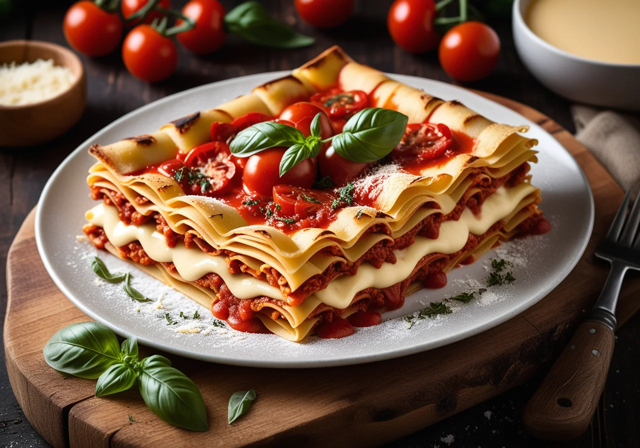 Spiral Lasagna with Tomatoes