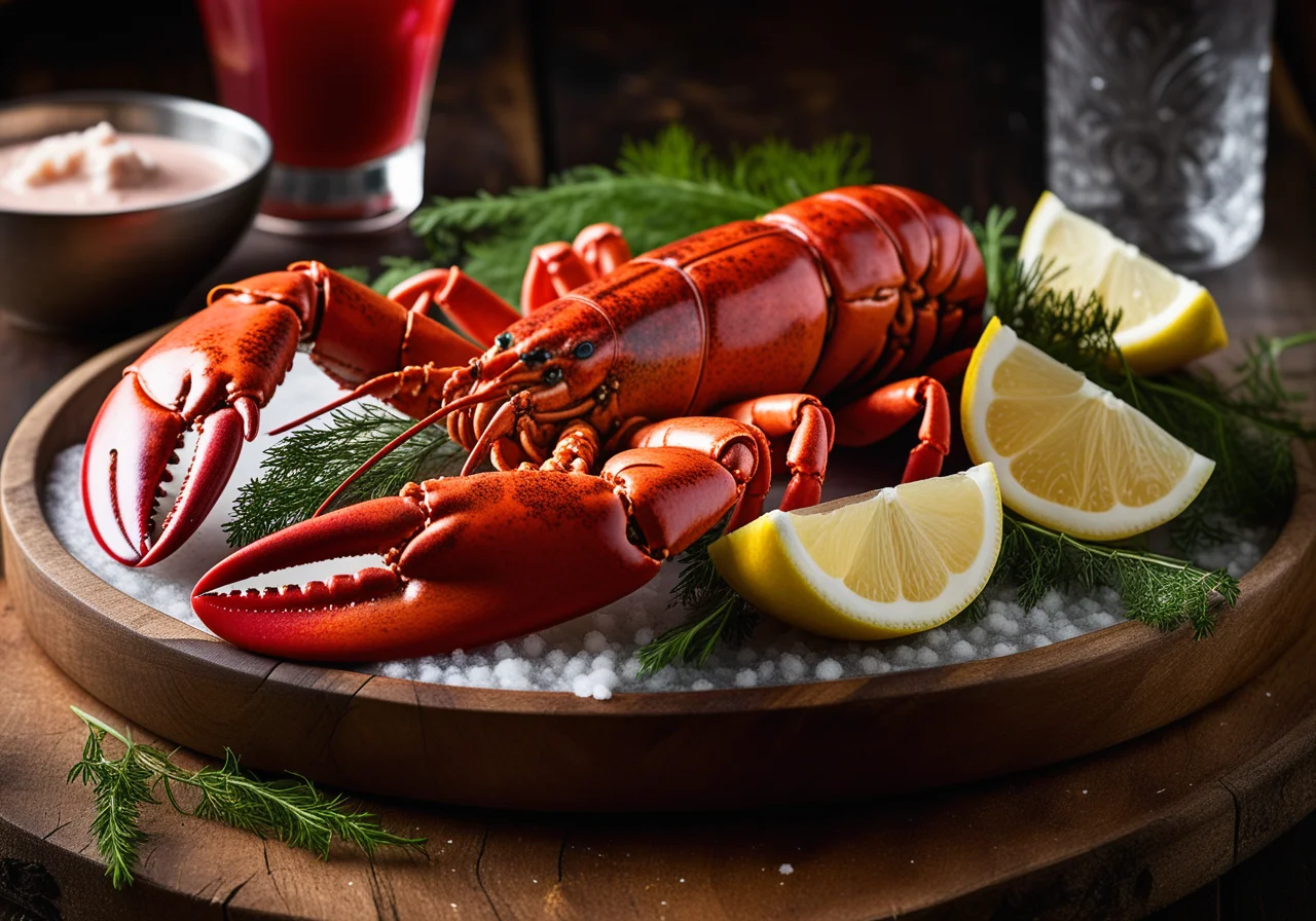 Lobster with Cocktail Sauce
