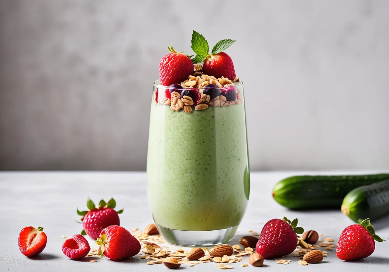 Cucumber Smoothie with Muesli