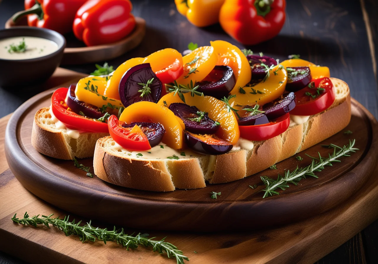 Roasted Bread with Eggplant
