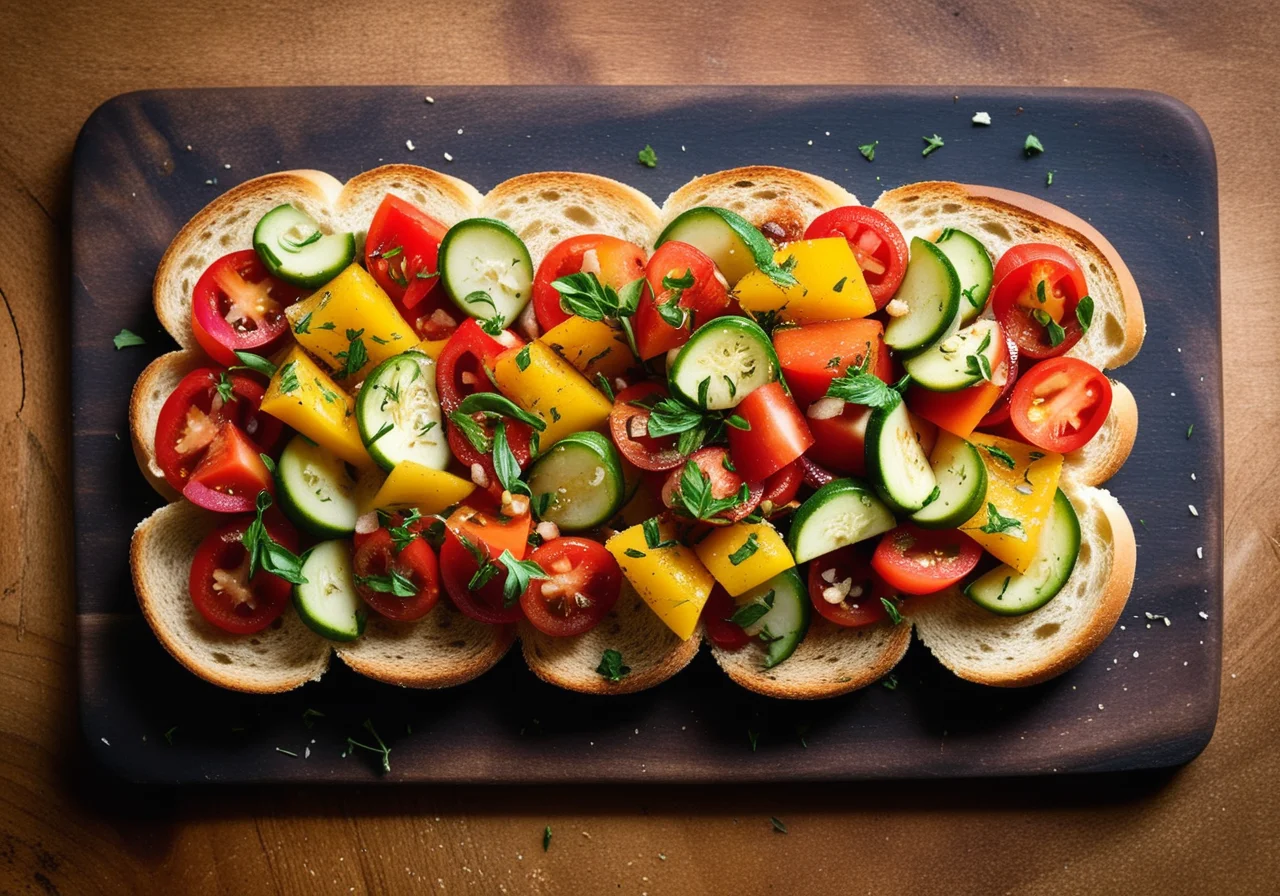Bunte Bruschetta