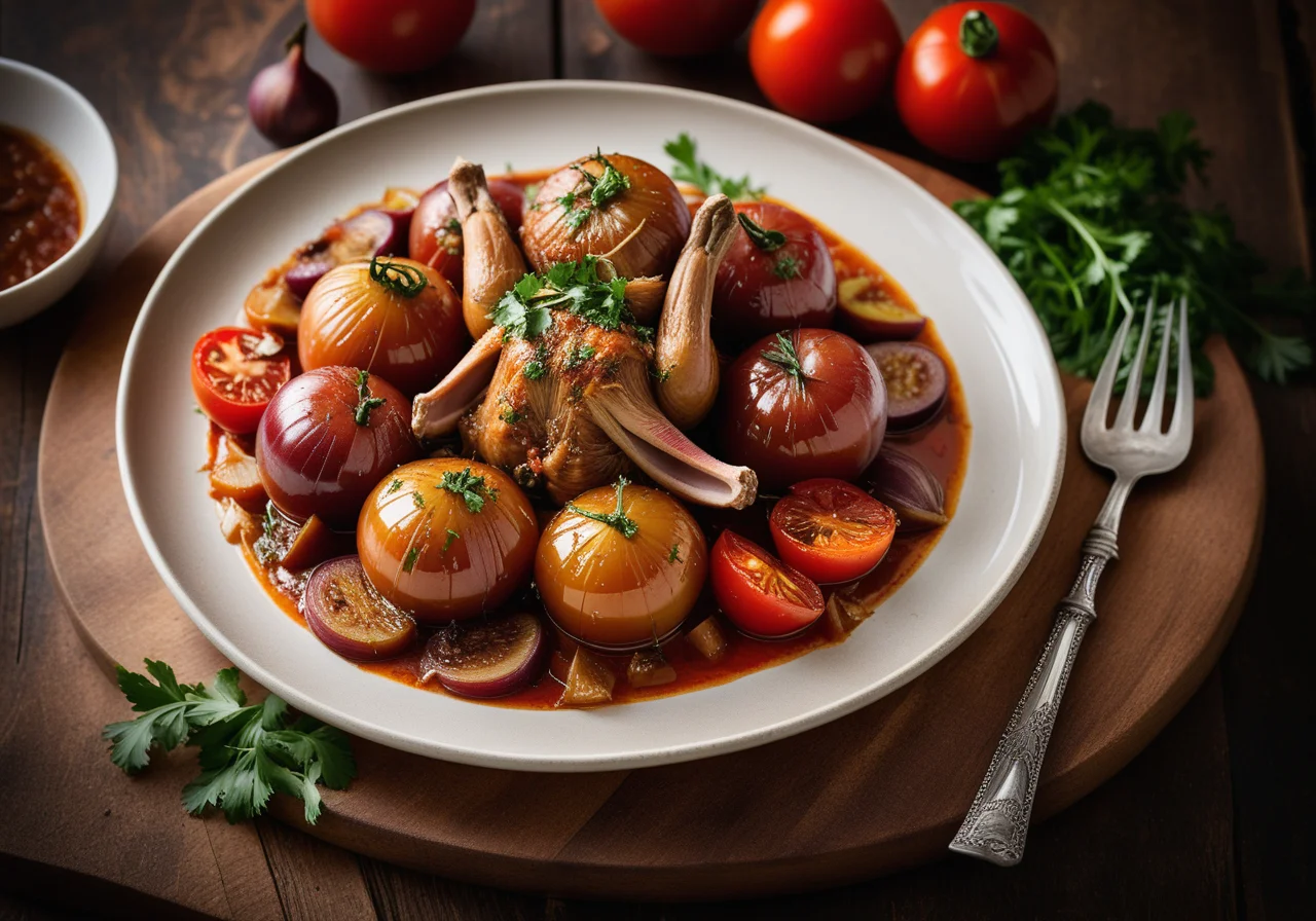 Stewed Rabbit with Onions